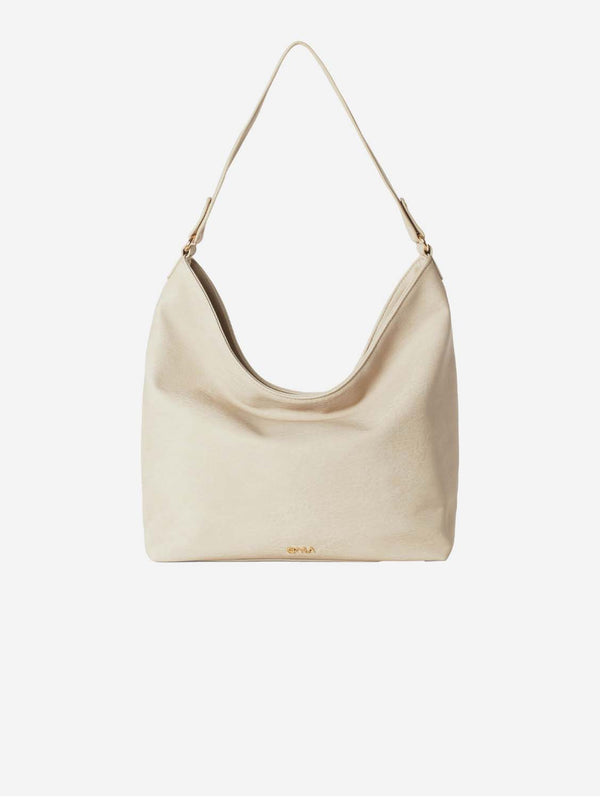 SKYLA MARY Classic Hobo Bag with Crossbody Strap Latte