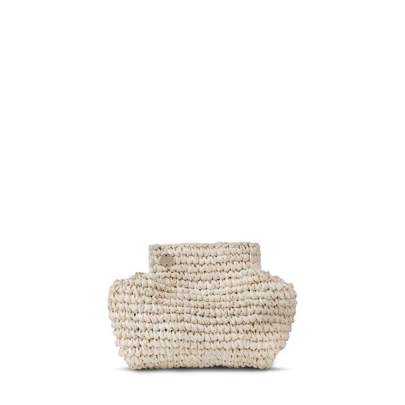 Stelar Lilis Small Raffia Frame Clutch