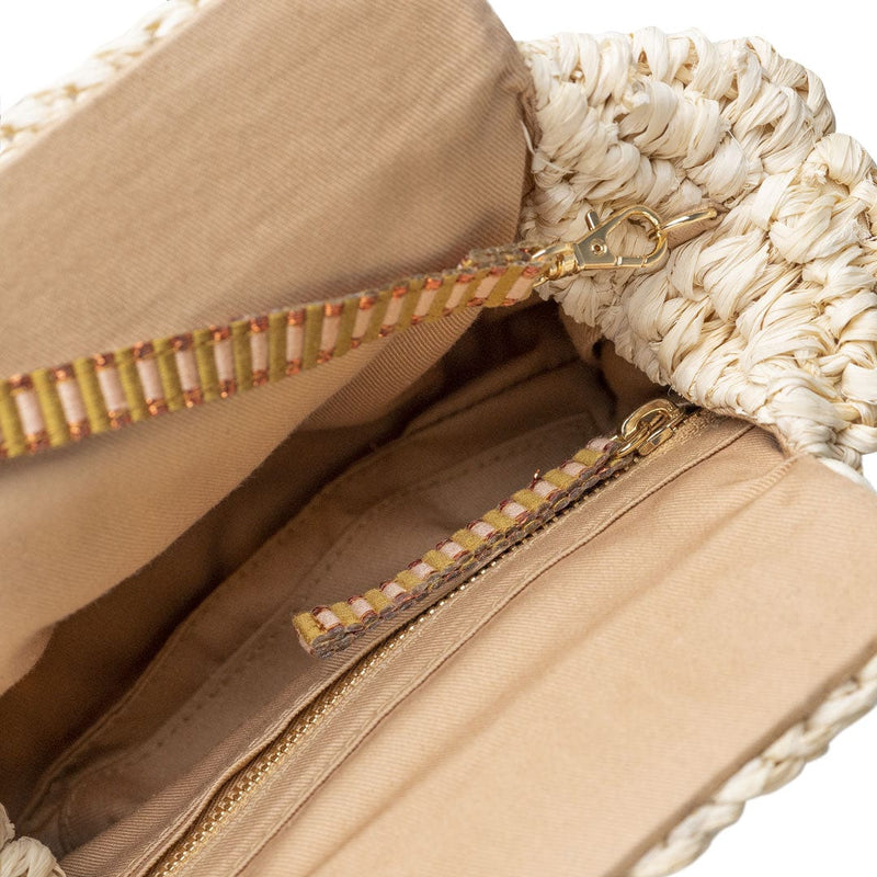 Stelar Lilis Small Raffia Frame Clutch