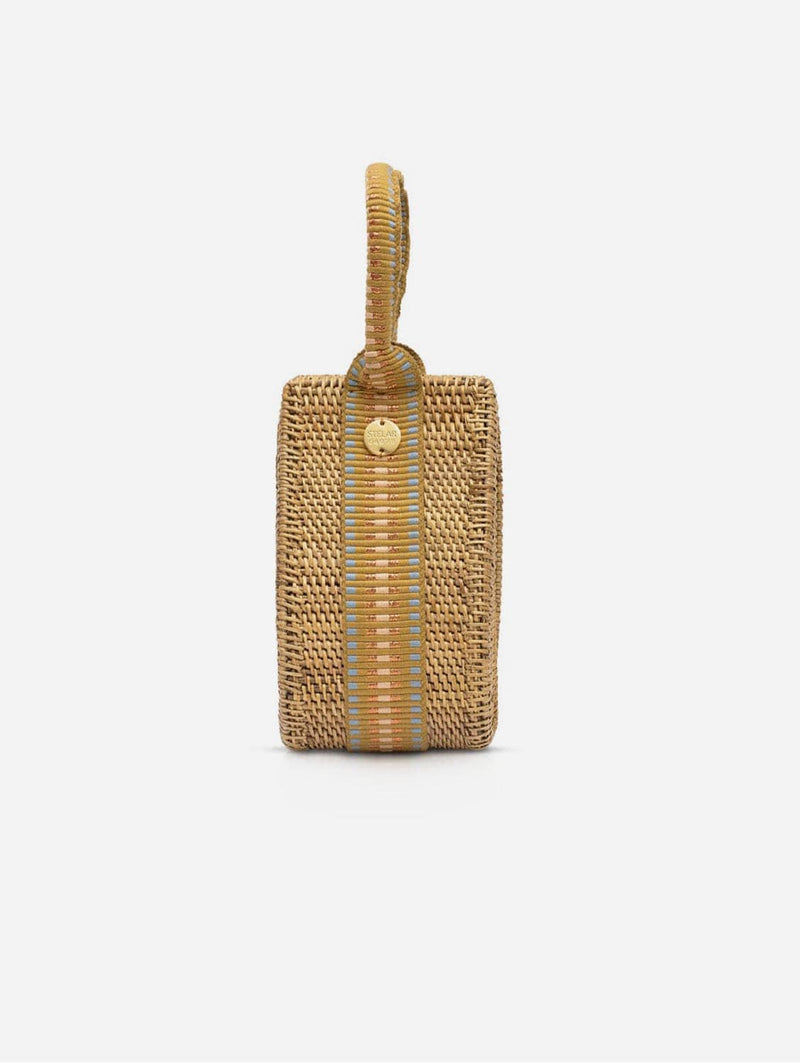 Stelar Lor Handwoven Atta Vegan Bracelet Bag | Copper Stripe