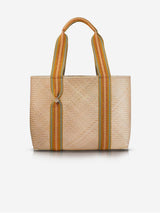 Immaculate Vegan - Stelar Mentawai Handwoven Bamboo Vegan Medium Tote Bag | Copper Stripe