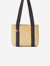 Immaculate Vegan - Stelar Mentawai Handwoven Bamboo Vegan Small Tote Bag | Indigo & Black