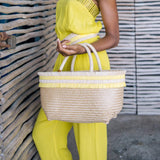 Immaculate Vegan - Stelar Nihi Handwoven Bamboo Vegan Mini Tote Bag | Natural & Yellow