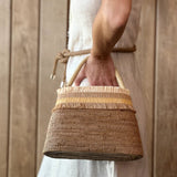 Immaculate Vegan - Stelar Raha Handwoven Atta Vegan Oval Handbag | Natural & Beige