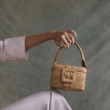 Immaculate Vegan - Stelar Siang Handwoven Atta Vegan Vanity Bag | Copper Stripe