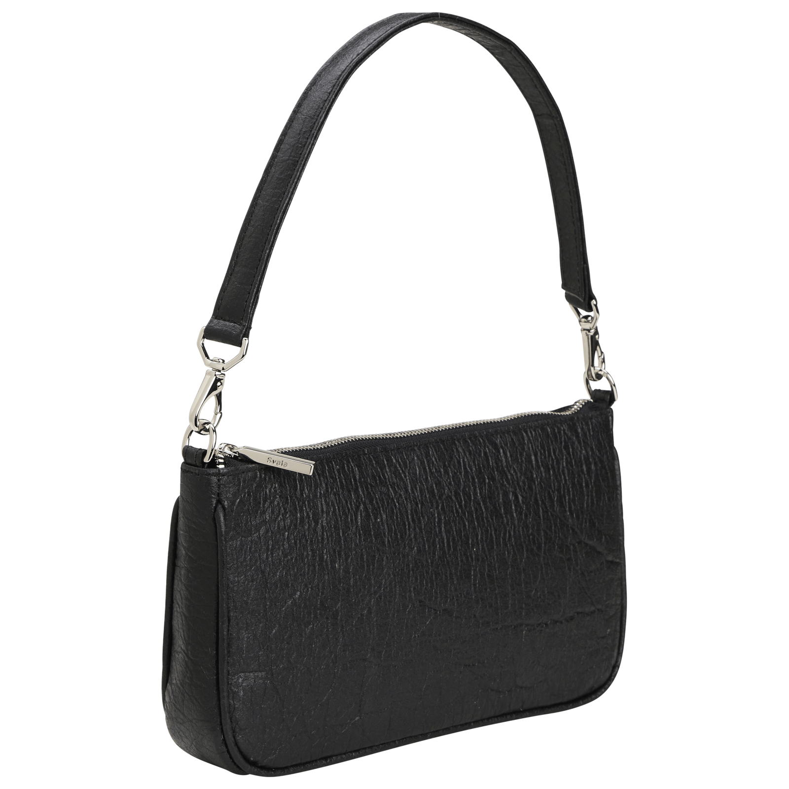 Gaia Piñatex® Vegan Shoulder Bag | Metallic Black – Immaculate Vegan