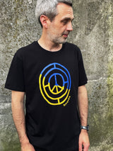 Immaculate Vegan - KOMODO Peace 4 Ukraine Men's Organic Cotton T-Shirt | Black