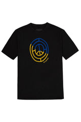 Immaculate Vegan - KOMODO PEACE 4 UKRAINE Organic cotton mens tee - Black