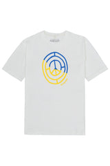 Immaculate Vegan - KOMODO PEACE 4 UKRAINE Organic cotton mens tee - White