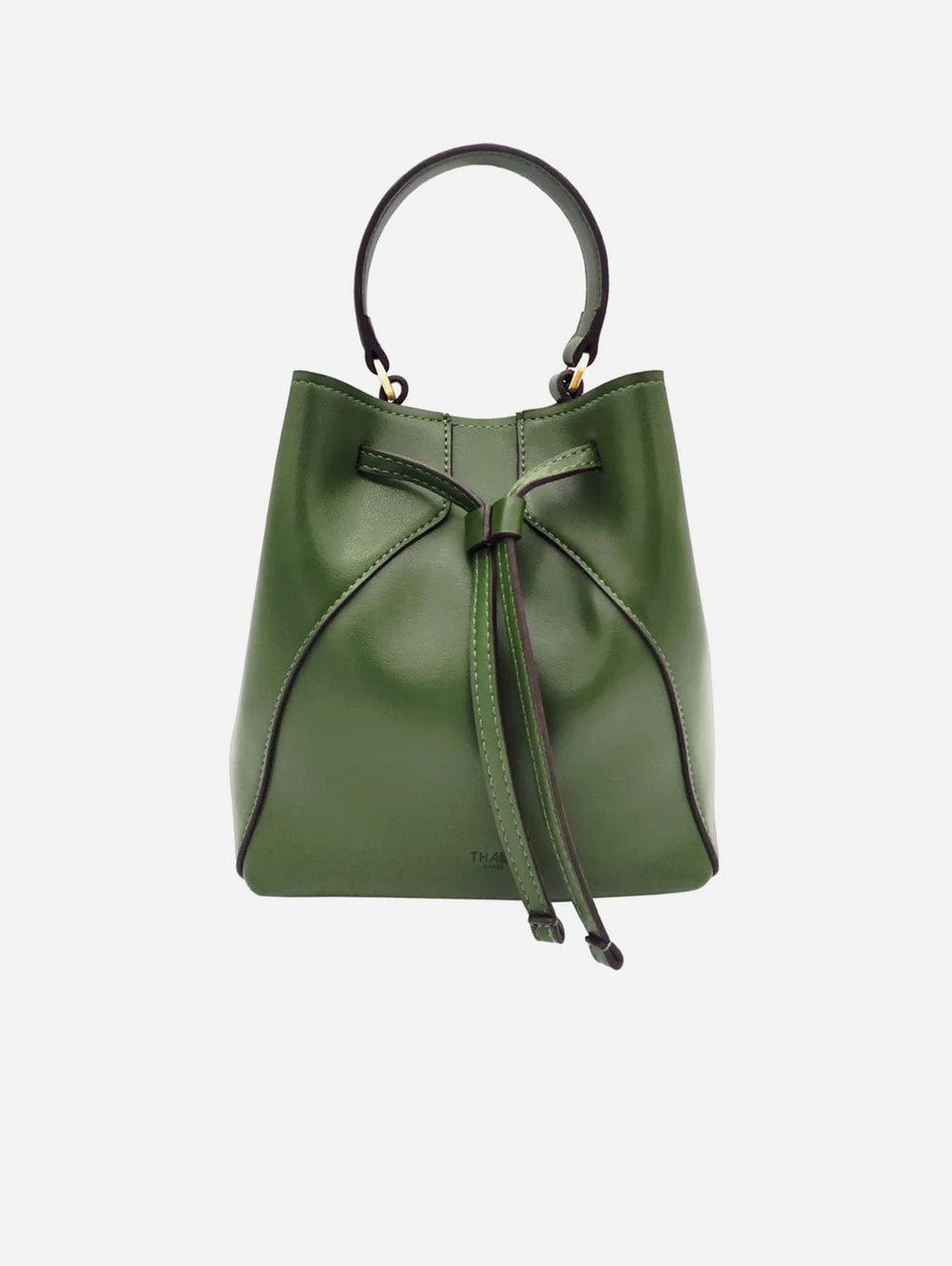 Ioli mat bucket bag in green wasabi, Green leather bucket bag, Mini bag, Leather purse, Green outlet handbag, Evening bag, Green shoulder bag