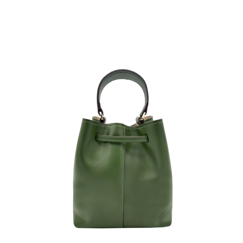 Thalie Mia Desserto® Cactus Leather Vegan Bucket Bag | Green Green