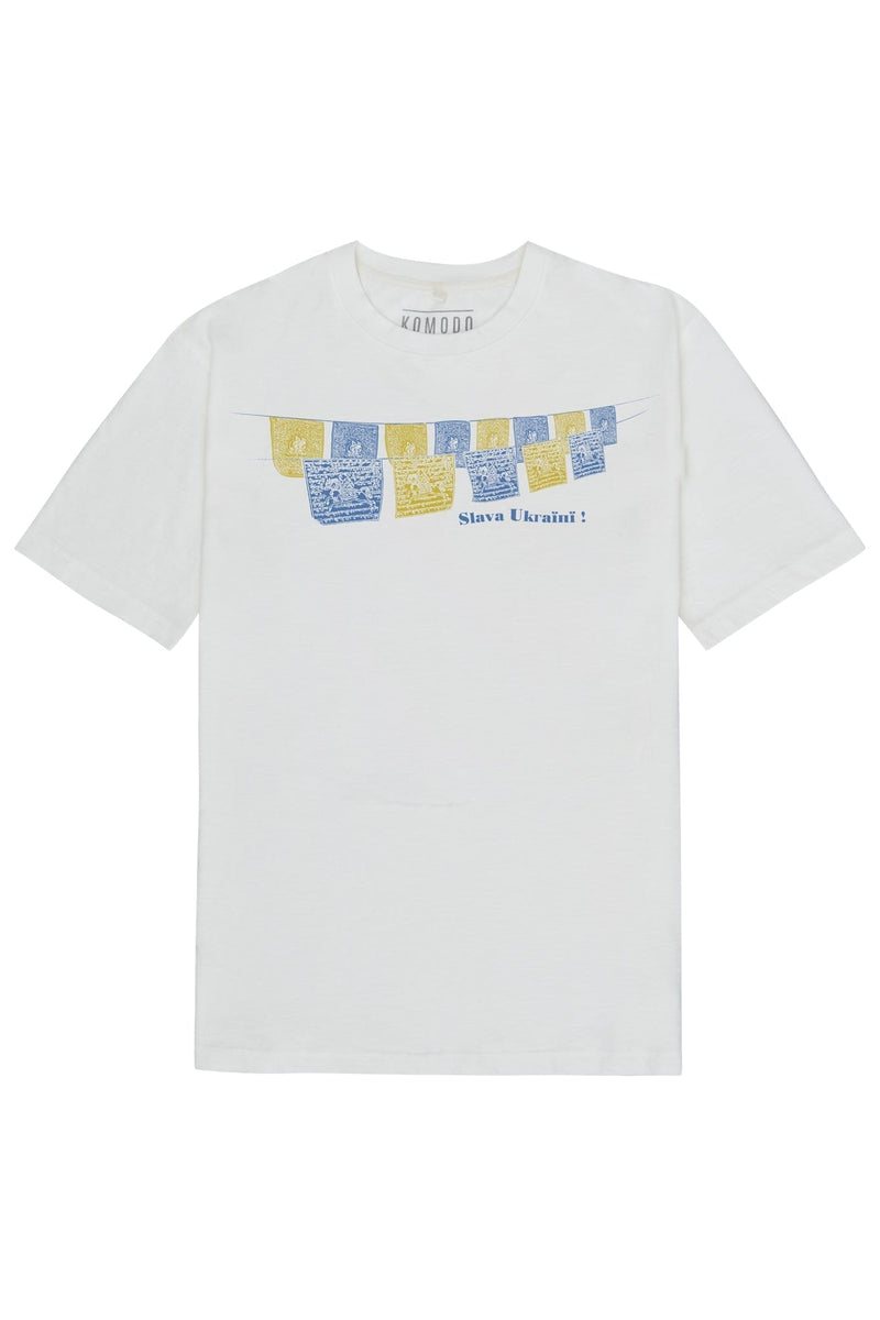 KOMODO SLAVA UKRAINE! Organic cotton womens tee - White