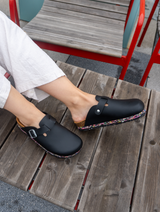 Immaculate Vegan - Nuo Unisex Vegan Leather Clogs | Nightfall