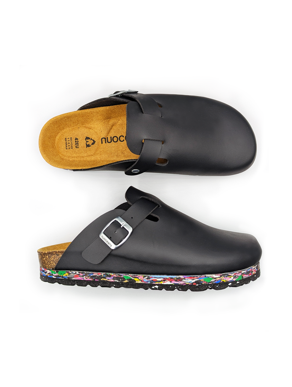 Nuo Unisex Vegan Leather Clogs | Nightfall