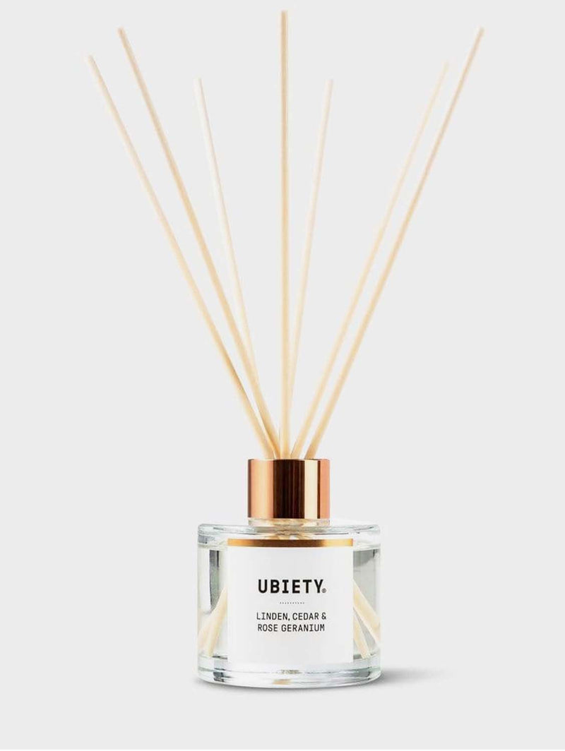 Ubiety Balancing Reed Diffuser | Linden, Cedar & Rose Geranium 115ml