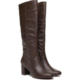 Immaculate Vegan - V.GAN Avocado Women's Vegan Leather Knee High Boots | Brown