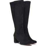 Immaculate Vegan - V.GAN Avocado Women's Vegan Suede Knee High Boots | Black