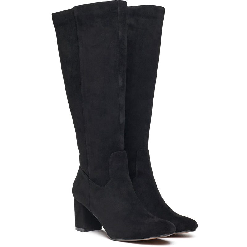 V.GAN Avocado Women's Vegan Suede Knee High Boots | Black