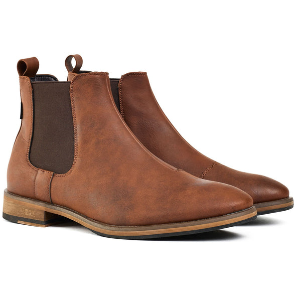 V.GAN Cardamom Men's Vegan Leather Chelsea Boots | Brown