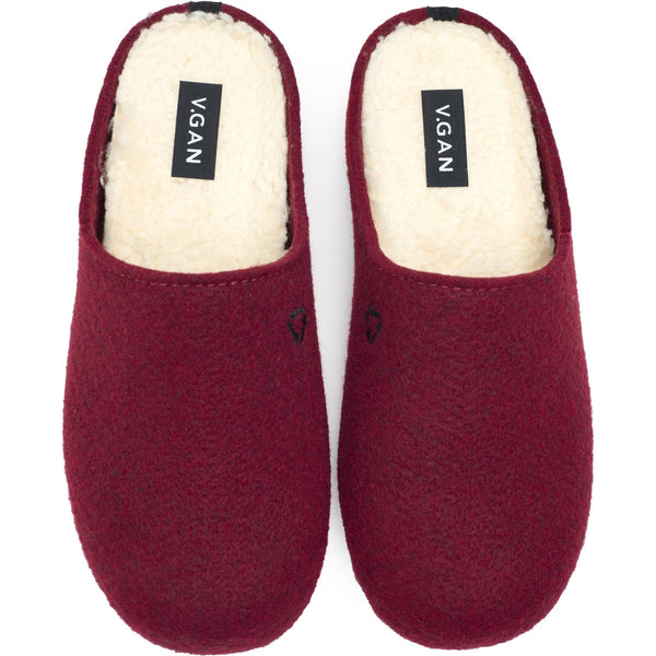 V.GAN Date Men's Vegan Mule Slippers | Burgundy