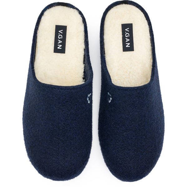 V.GAN Date Men's Vegan Mule Slippers | Navy