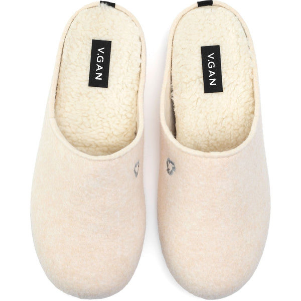 V.GAN Date Women's Vegan Mule Slippers | Cream