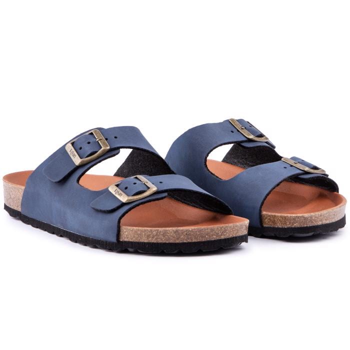 V.GAN Mango Men's Vegan Footbed Sandals | Blue
