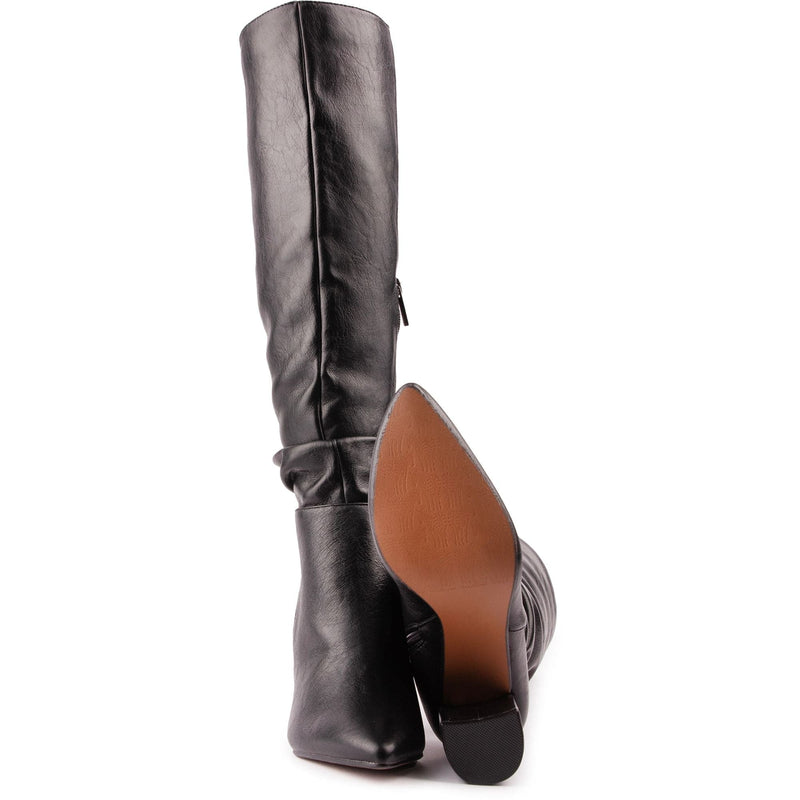 Peach Women's Vegan Leather Knee High Boots | Black Immaculate Vegan Peach Women's Vegan Leather Knee High Boots | Black Immaculate Vegan