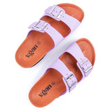 Immaculate Vegan - V.GAN Plum Women's Vegan Footbed Sandals | Lilac