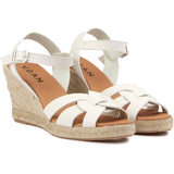 Immaculate Vegan - V.GAN Rhubarb Women's Vegan Leather Espadrille Wedge Sandals | White