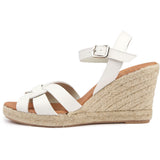 Immaculate Vegan - V.GAN Rhubarb Women's Vegan Leather Espadrille Wedge Sandals | White