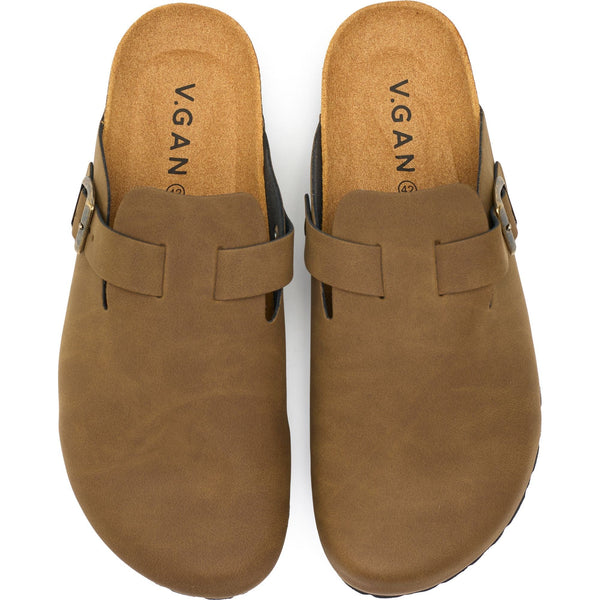 V.GAN Taro Comfort Men's Vegan Footbed Slippers | Brown