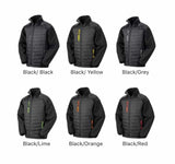 Immaculate Vegan - VEGAN Happy Vegan Unisex Compass Padded Softshell Jacket | Multiple Colours Black/Black Detail / XS