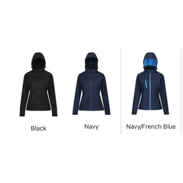 VEGAN Happy Vegan Women's Venturer 3-layer Hooded Softshell Jacket | Multiple Colours Black / UK10 / EU38 / US6