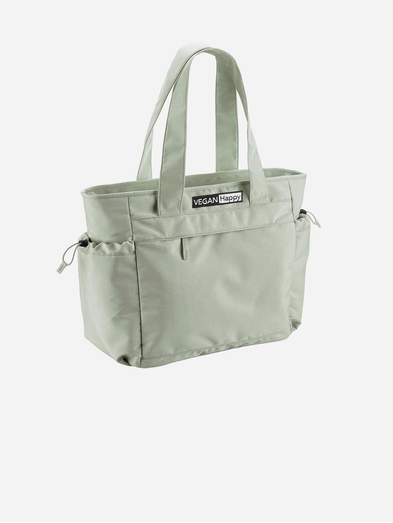 VEGAN Happy Vegan Oversized Recycled Tote | Multiple Colours Fresh Green