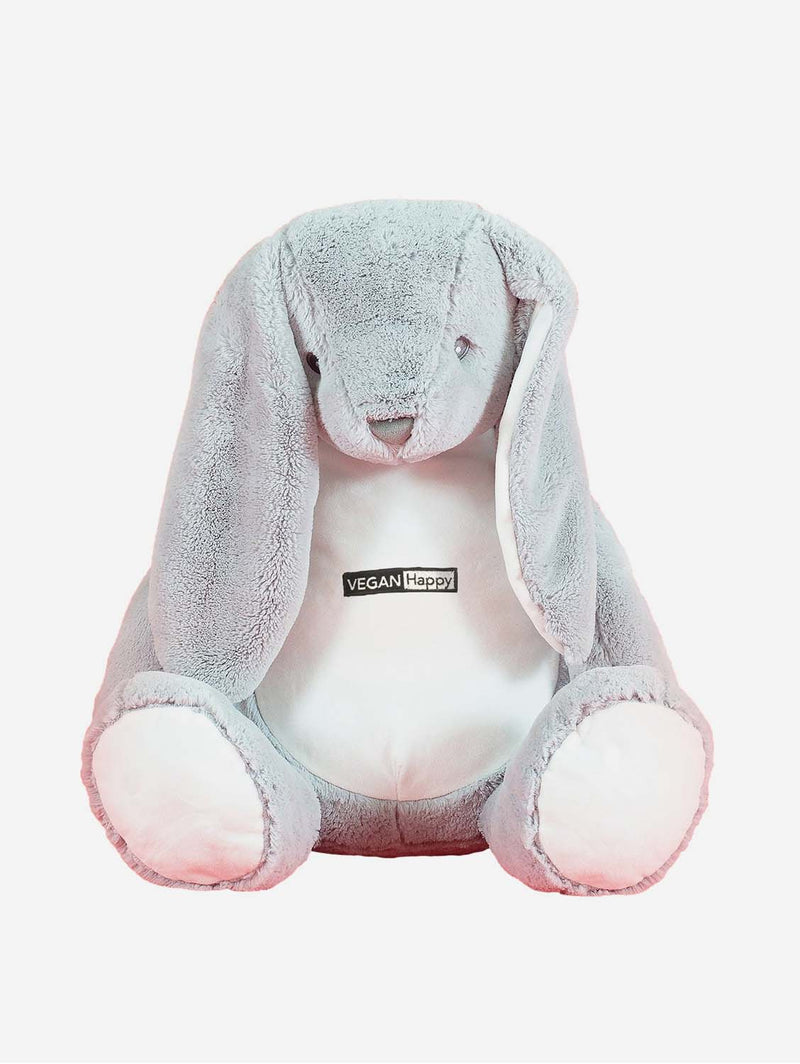 VEGAN Happy Vegan Babies' Giant Zippie Bunny | Grey Grey / One Size