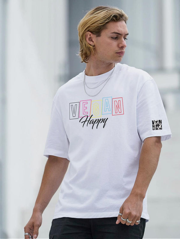 VEGAN Happy *Vegan Colours Oversized Tee