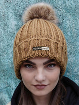 Immaculate Vegan - VEGAN Happy *Vegan Faux Fur Chunky Pom Pom Beanie