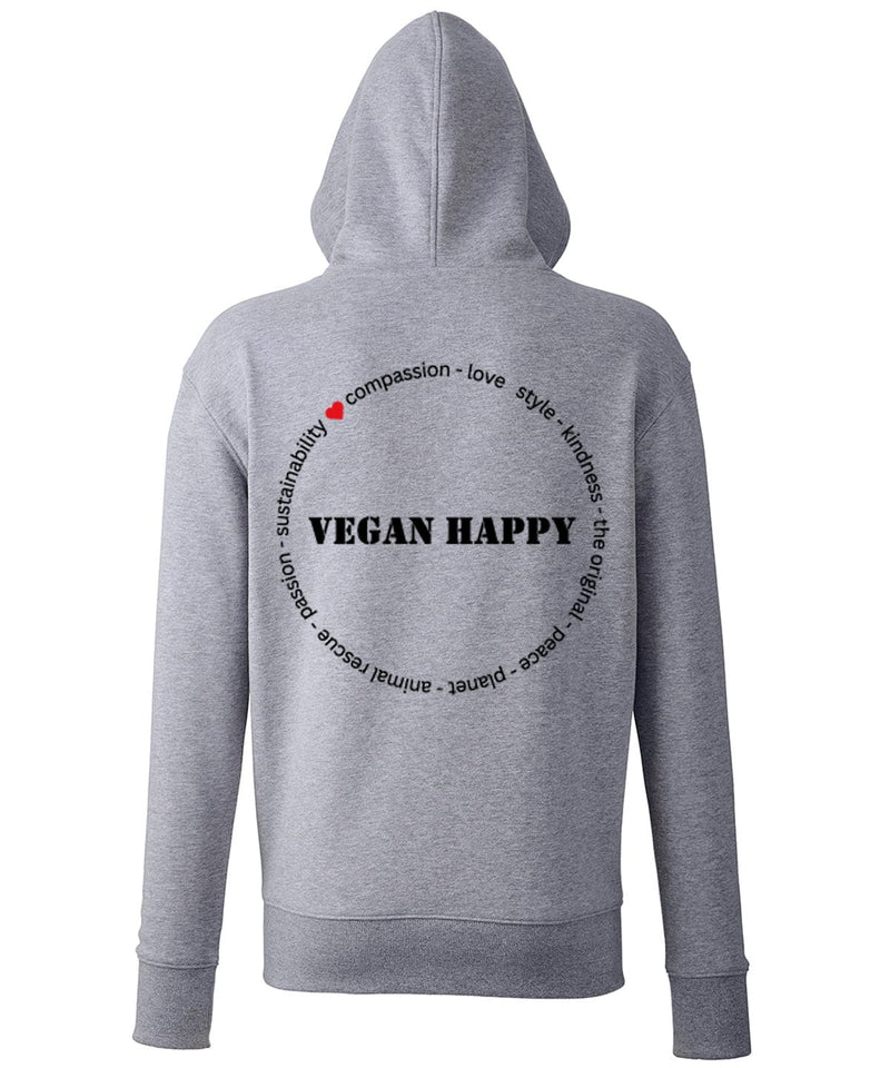 VEGAN Happy Vegan Happy Circle of Love - Unisex Hoodie