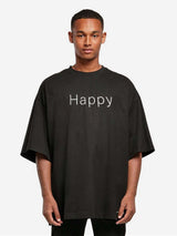 Immaculate Vegan - VEGAN Happy *Vegan 'Happy' Unisex Acid Washed Heavy Oversized Tee