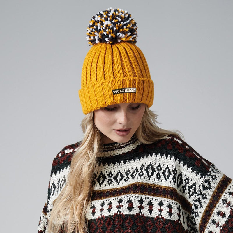 VEGAN Happy Vegan HYGGE Bobble Beanie