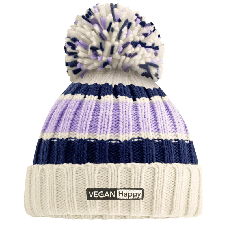 VEGAN Happy Vegan Hygge Striped Beanie