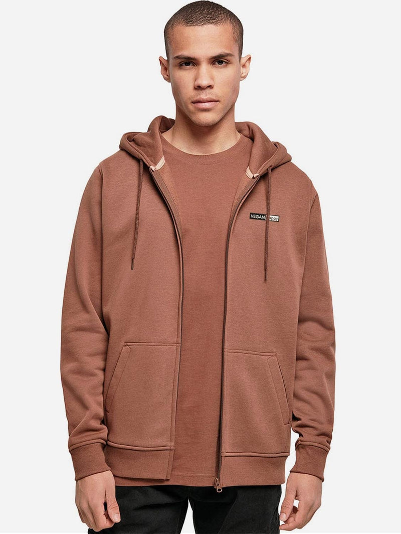 VEGAN Happy Vegan Men's Zipped Heavy Hoodie | Multiple Colours