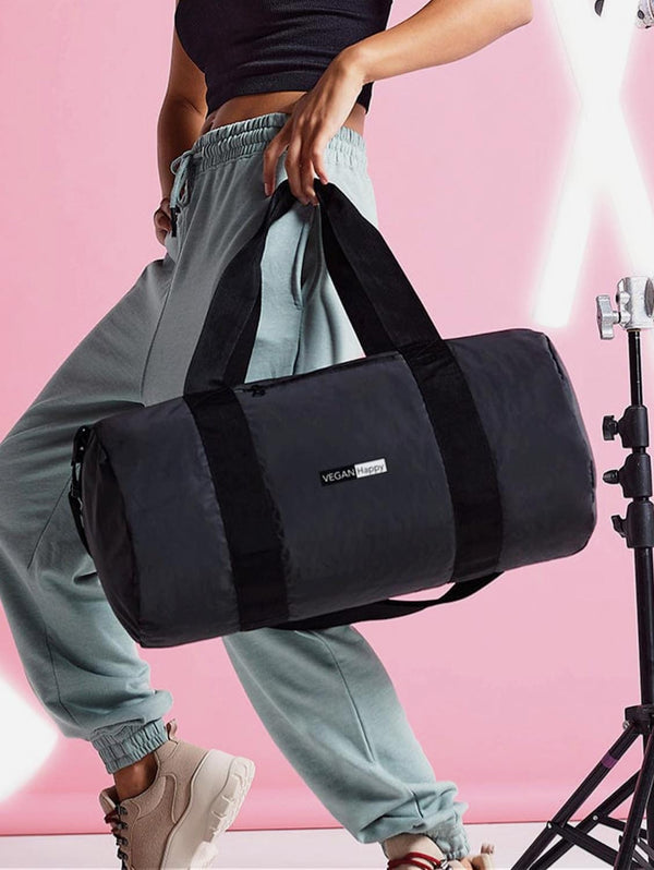 VEGAN Happy Vegan Reflective Barrel Bag | Multiple Colours