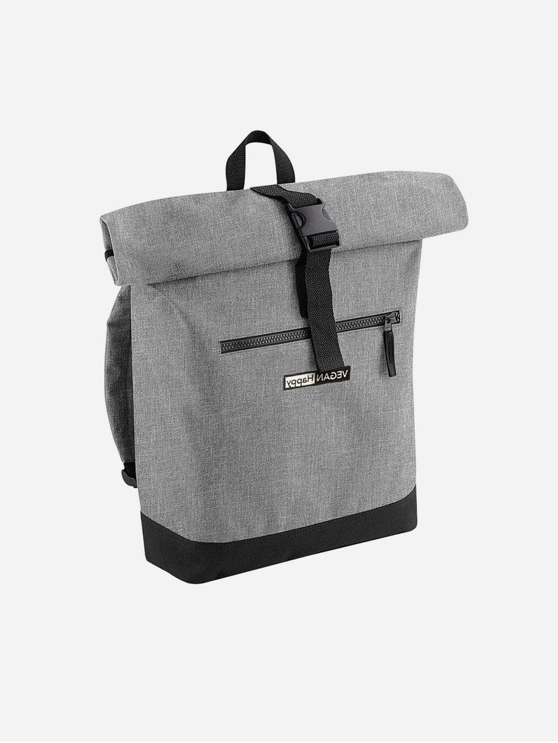 VEGAN Happy Vegan Roll-Top Backpack | Multiple Colours