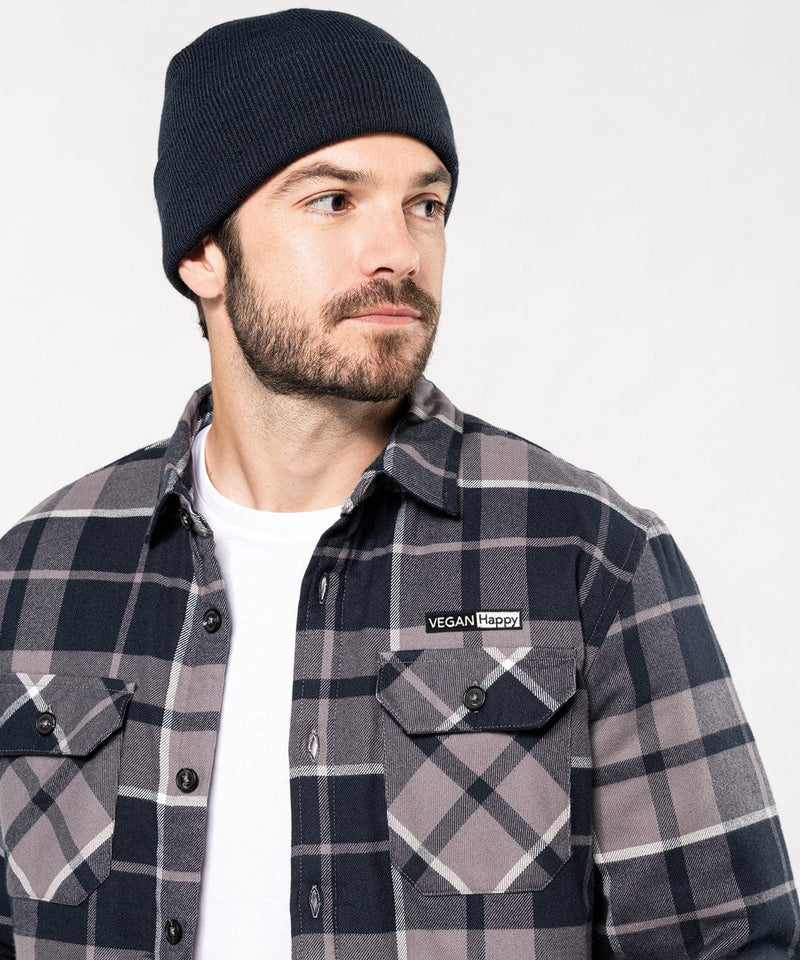 VEGAN Happy Vegan Sherpa-Lined Check Shirt Jacket