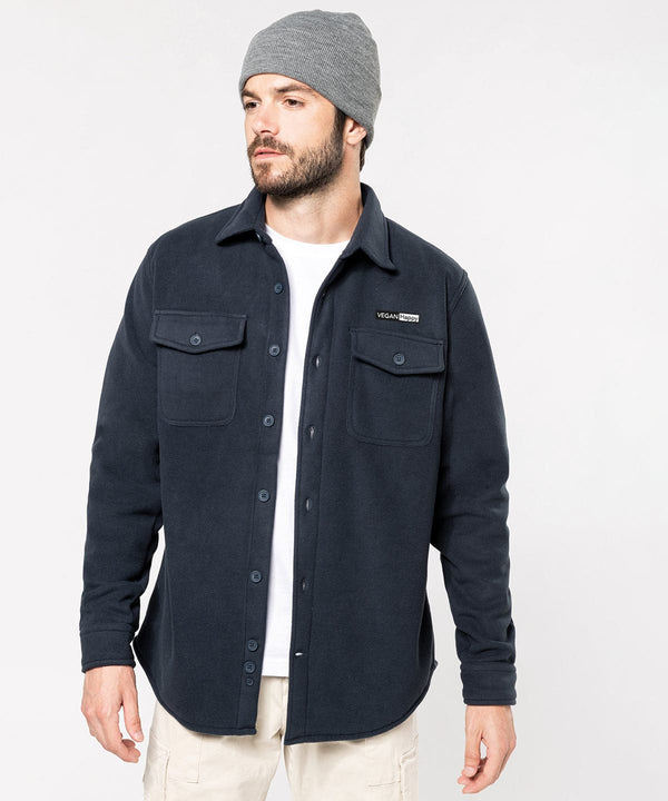 VEGAN Happy Vegan Sherpa-Lined Fleece Overshirt