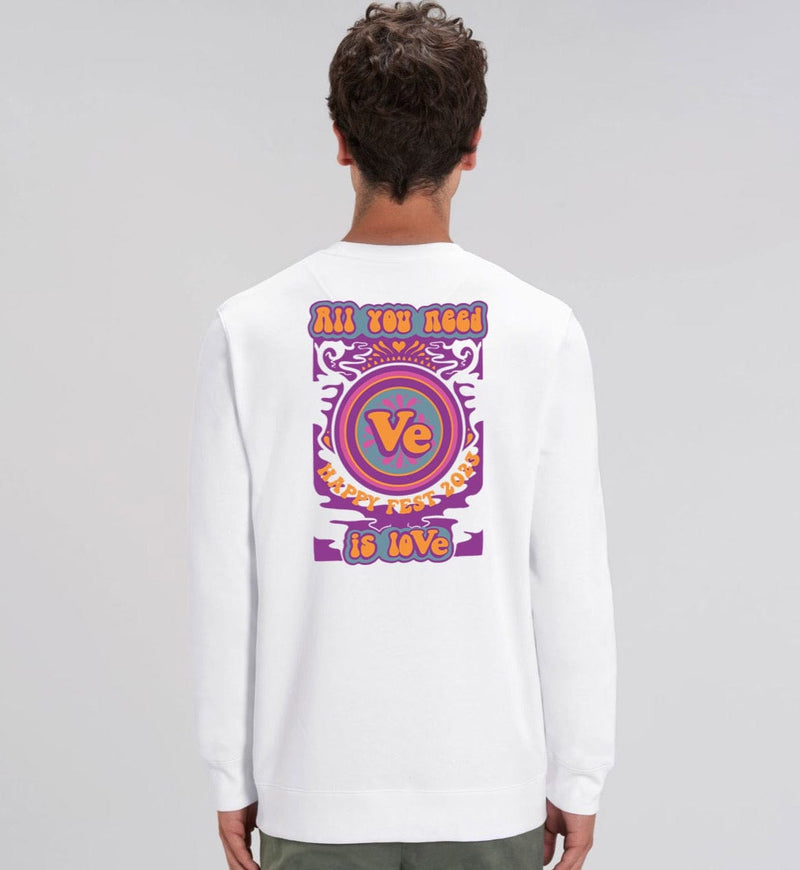 VEGAN Happy Vegan Unisex 'All You Need Is Love' Changer Sweatshirt