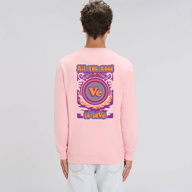 VEGAN Happy Vegan Unisex 'All You Need Is Love' Changer Sweatshirt