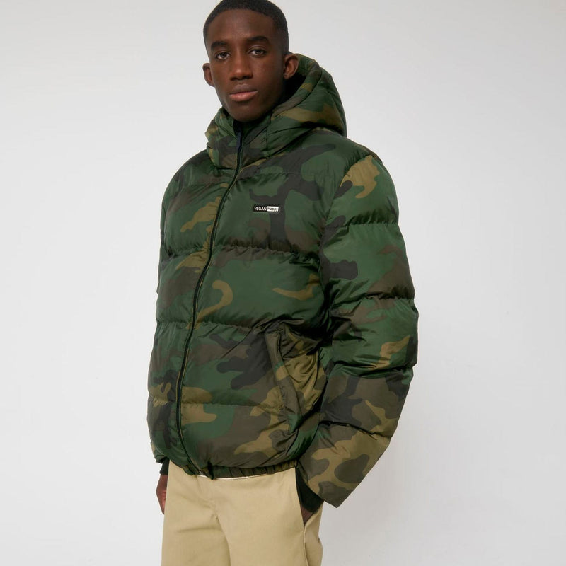 VEGAN Happy *Vegan Unisex AOP Oversized Puffer Jacket | Camo